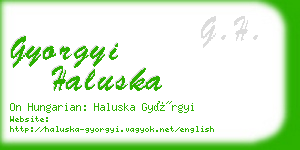 gyorgyi haluska business card